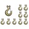 Tie 4 Safe G70 5/16" Clevis Slip Hook Flatbed Truck Trailer Transport Tow Chain Hook, 10PK FH407-516-10 - alternate 1